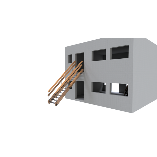 Scaffolding plank | made of wood | without variety class S10 | Dimensions: 45 x 240 mm | Length: 4500 mm